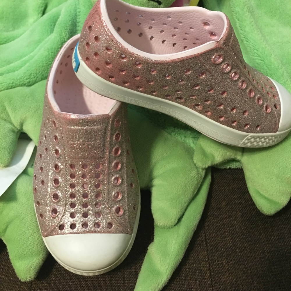 Light Pink Sparkly Native Shoes
